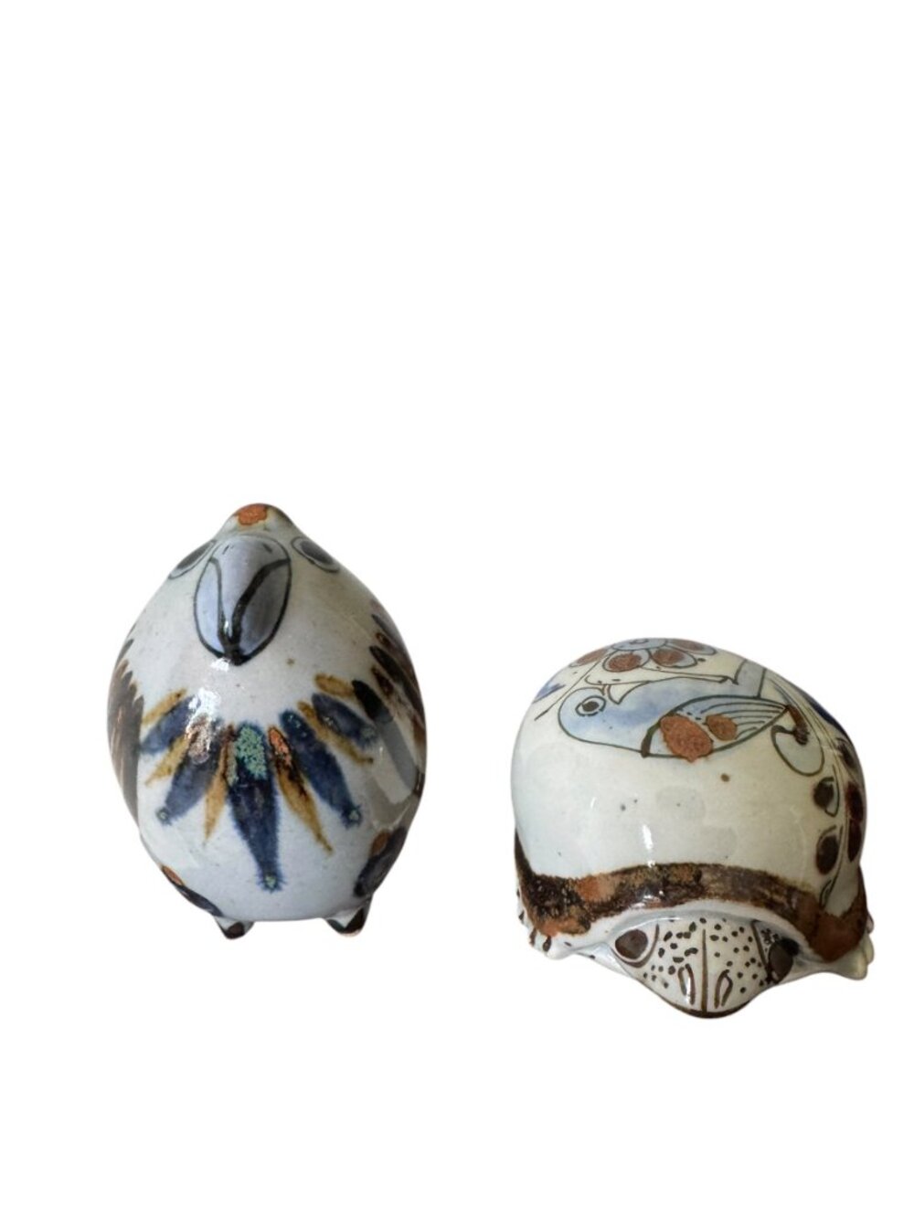 Ken Edwards Pottery Set Bird/Turtle Mini Figurines El Palomar Blue Mexico - Picture 4 of 15